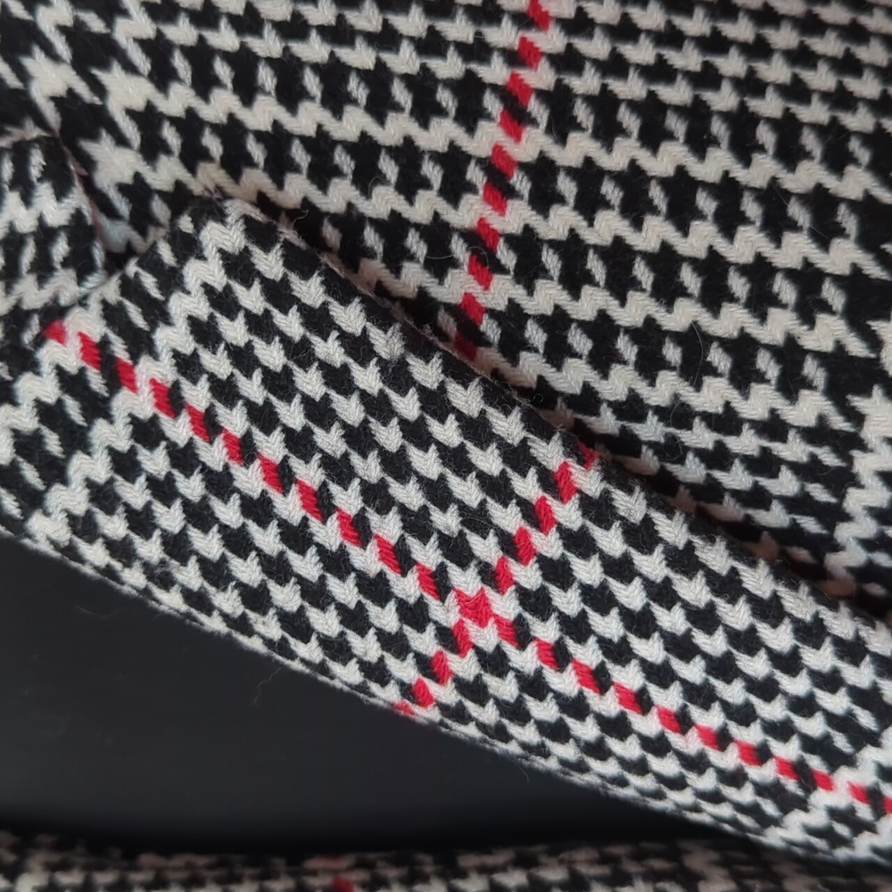 Talbots Black and White Plaid Blazer Houndstooth - Picture 5 of 10